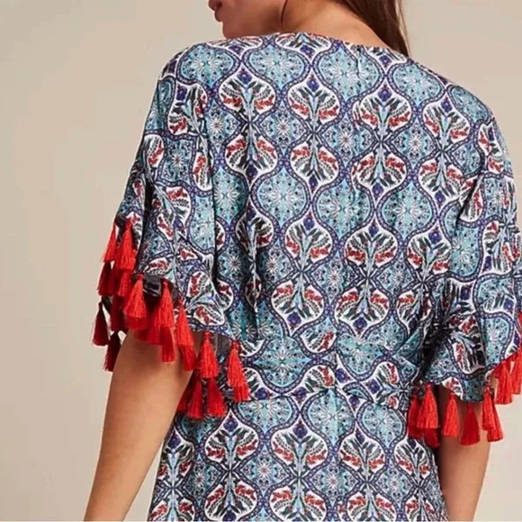 Anthropologie Sachin & Babi Tasseled Maxi Dress - Picture 6 of 7